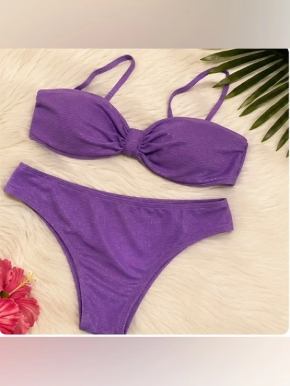Target Purple Knot-Front Two-Piece Girls' Swim Bikini
